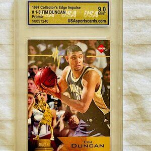 TIM DUNCAN -1997 Collector's Edge Impulse. 9.0 Mint. USA. In Case.